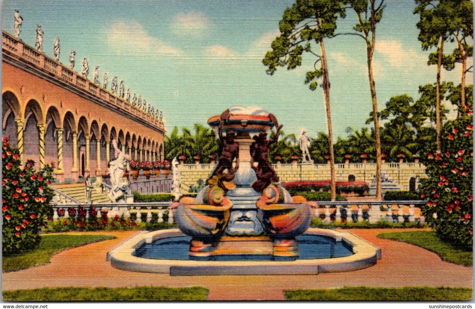 Florida Sarasota Ringling Art Museum Famous Fountain Of Turtles Curtech - Sarasota