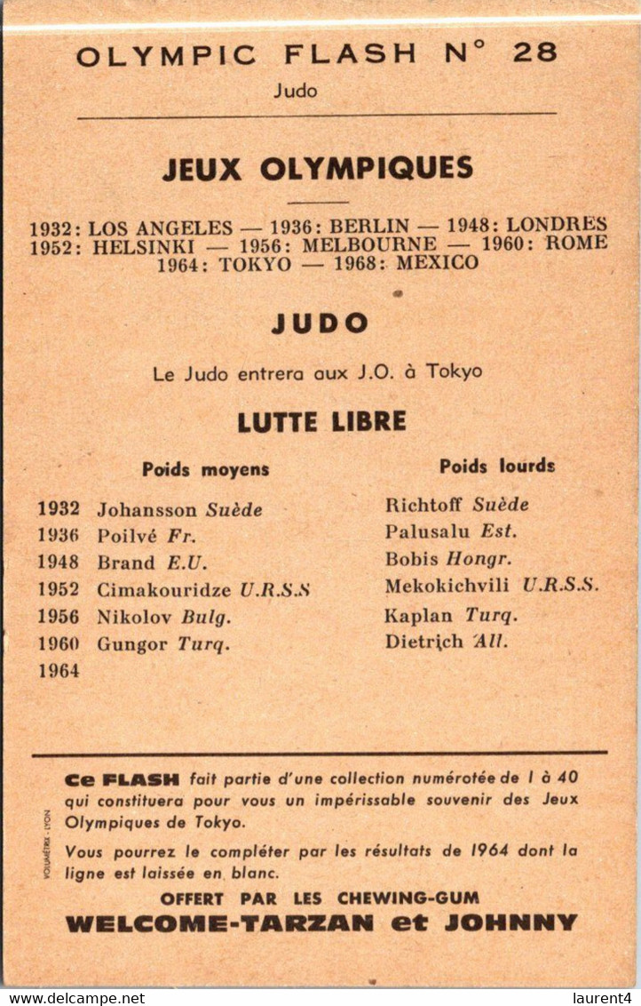 (1 K 66 ) (OZ) France - Los Angeles Olympic Games - Jeux Olympique - Judo (martial Art) - Oosterse Gevechtssporten