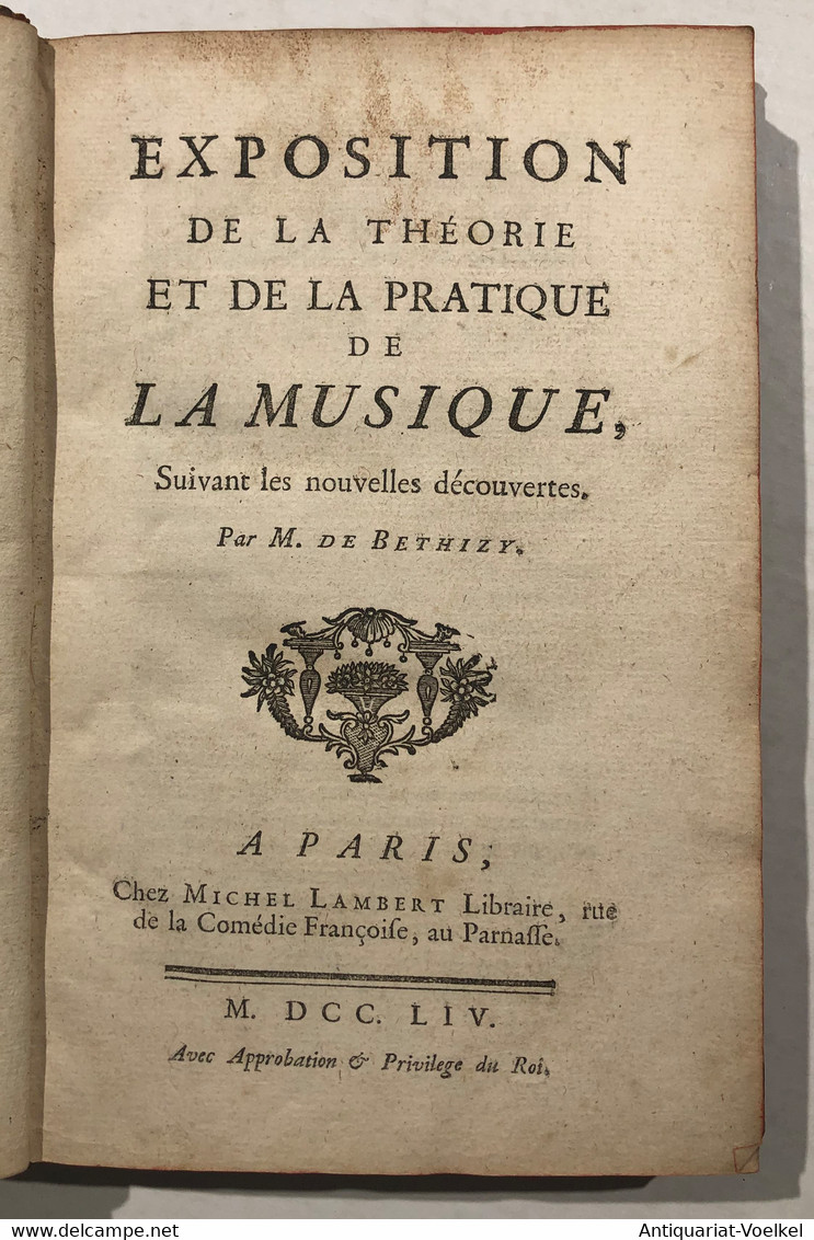 Exposition De La Théorie Et De La Pratique De La Musique, Suivant Les Nouvelles Découvertes. - Raritäten