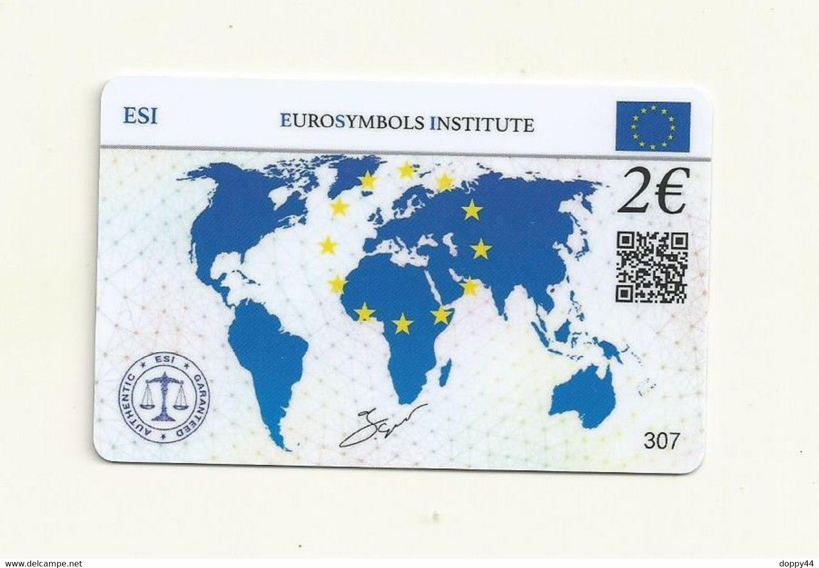 CARTE DE COLLECTION SANS PIECE MONACO EUROSYMBOLS INSTITUTE ESI ID CARD MILLESIME 2011. - Monaco