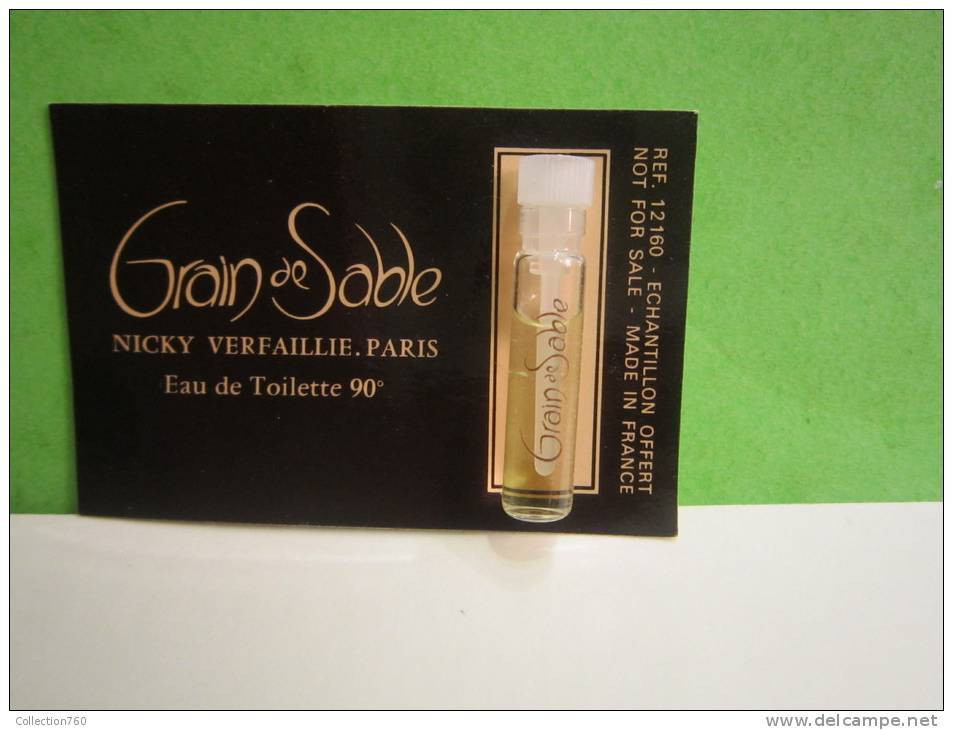 GRAIN DE SABLE - Nicky Verfaillie  - Echantillon Ancien - Parfums - Stalen