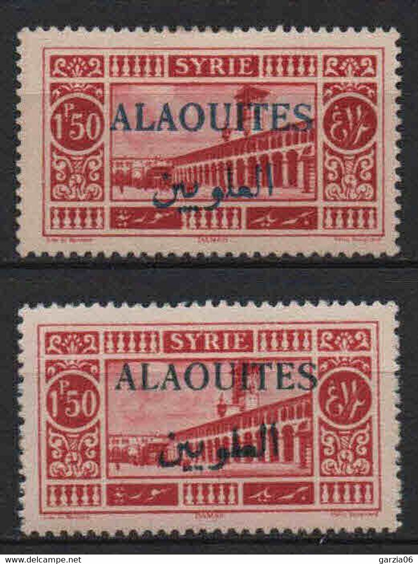 Alaouites- 1925 -  Tb De Syrie Surch - N° 28 + 28a Surch Noire  -  Neuf *  - MLH - Unused Stamps