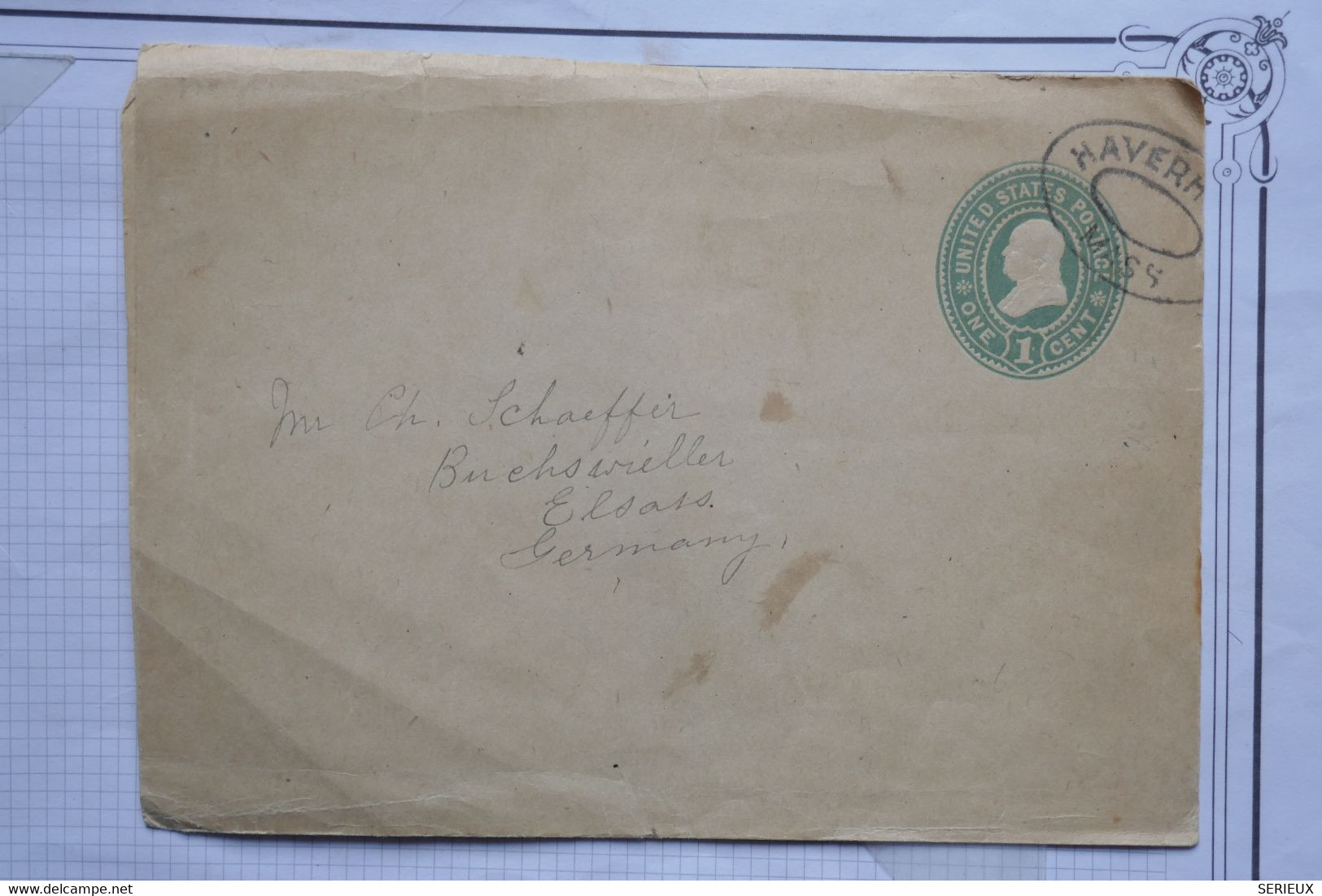 BE9 ETATS UNIS   BELLE LETTRE  ENTIER 1920 POUR  ELSASS GERMANY ++AFFRANCH.INTERESSANT - Lettres & Documents