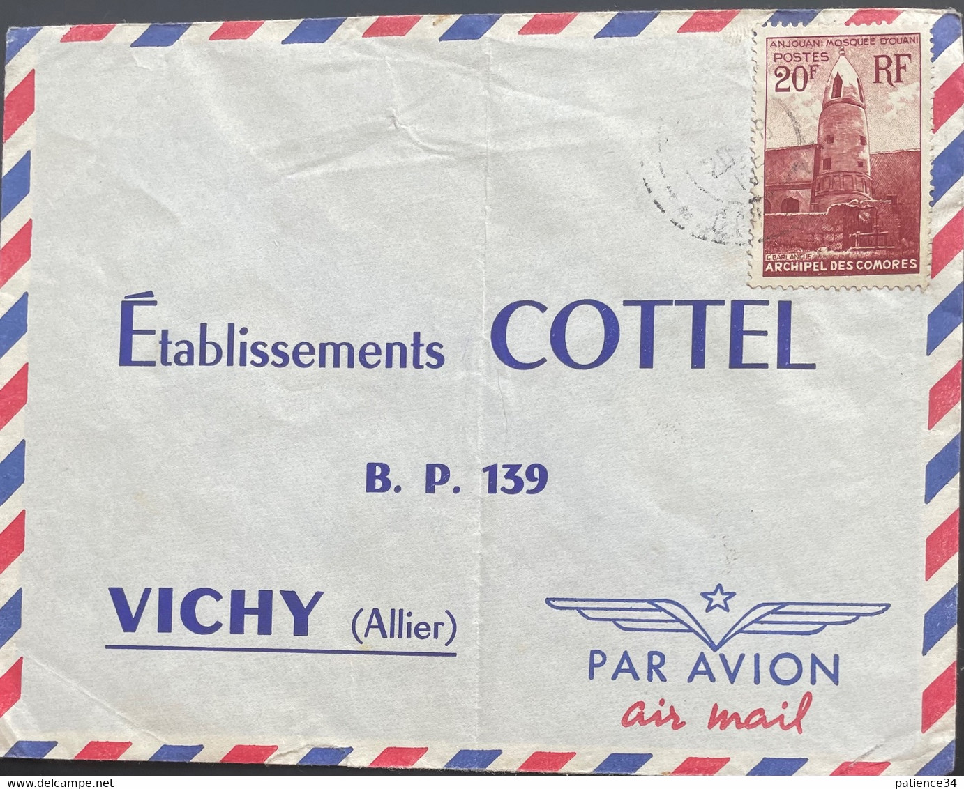 COMORES - Enveloppe De Moroni Pour La France - Cartas & Documentos