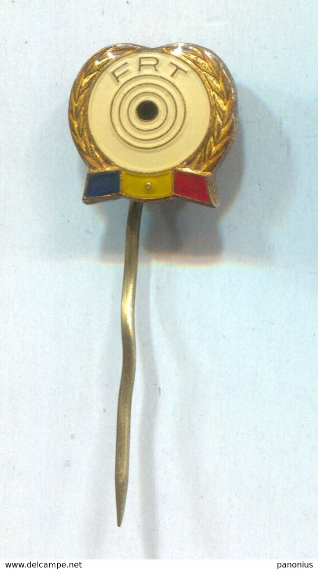 Archery Shooting - Romania Association Federation, Vintage Pin Badge Abzeichen - Tiro Al Arco