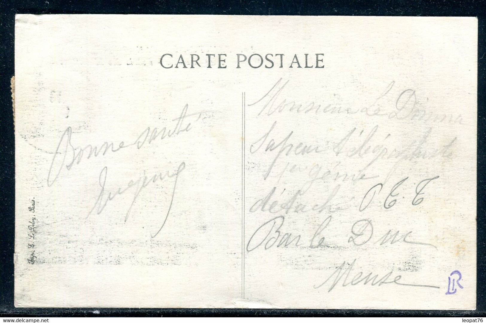 Belgique - Oblitération Ste Adresse Poste Belge Sur Carte Postale En 1915 Pour Un Soldat à Bar Le Duc - S 33 - Autres & Non Classés
