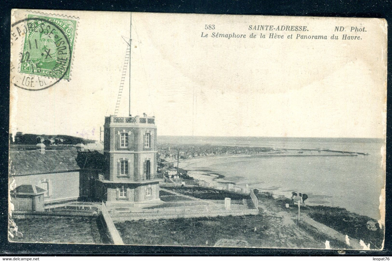 Belgique - Oblitération Ste Adresse Poste Belge Sur Carte Postale En 1915 Pour Coutances - S 34 - Sonstige & Ohne Zuordnung