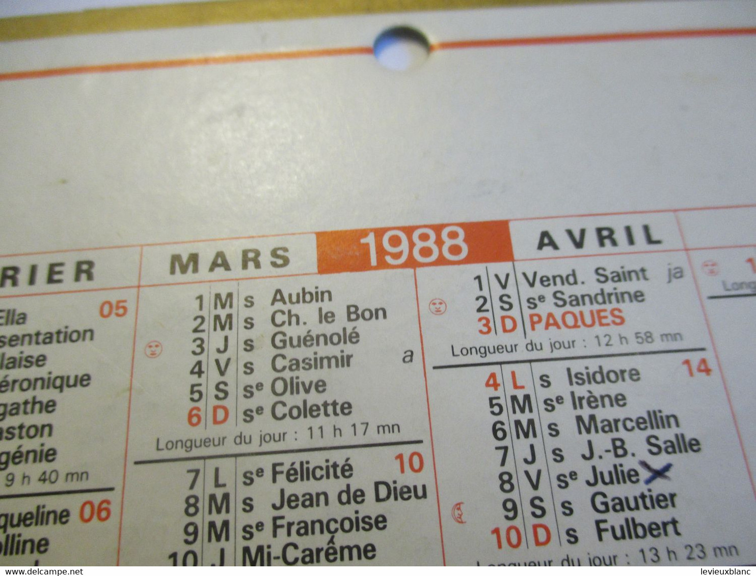 8 Petits calendriers Muraux Recto-Verso annuels /années différentes/ 1982 à 1992           CAL498