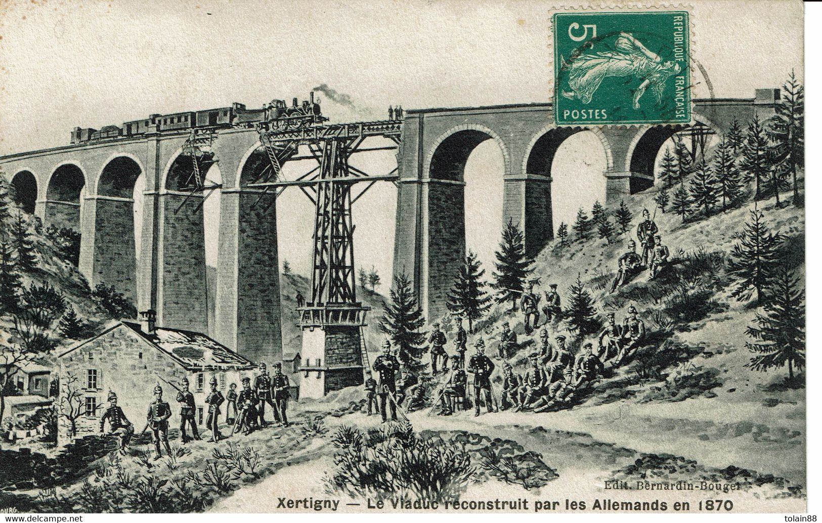 CPA 88 Vosges XERTIGNY  Le Viaduc Reconstruit Par Les Allemands En 1870 - Xertigny