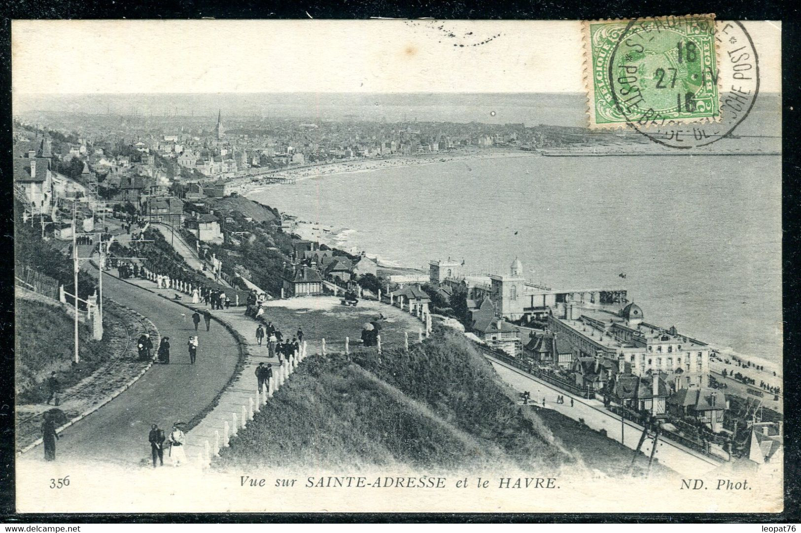 Belgique - Oblitération Ste Adresse Poste Belge Sur Carte Postale En 1916 Pour Honfleur - S 40 - Other & Unclassified