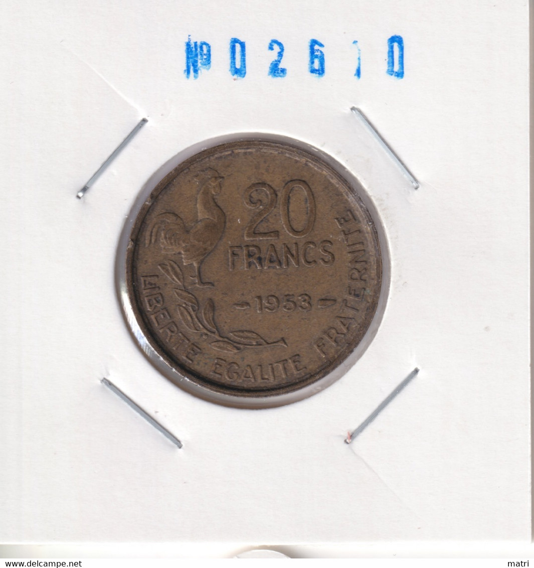 France 20 Francs 1953 Km#917.1 - 20 Francs