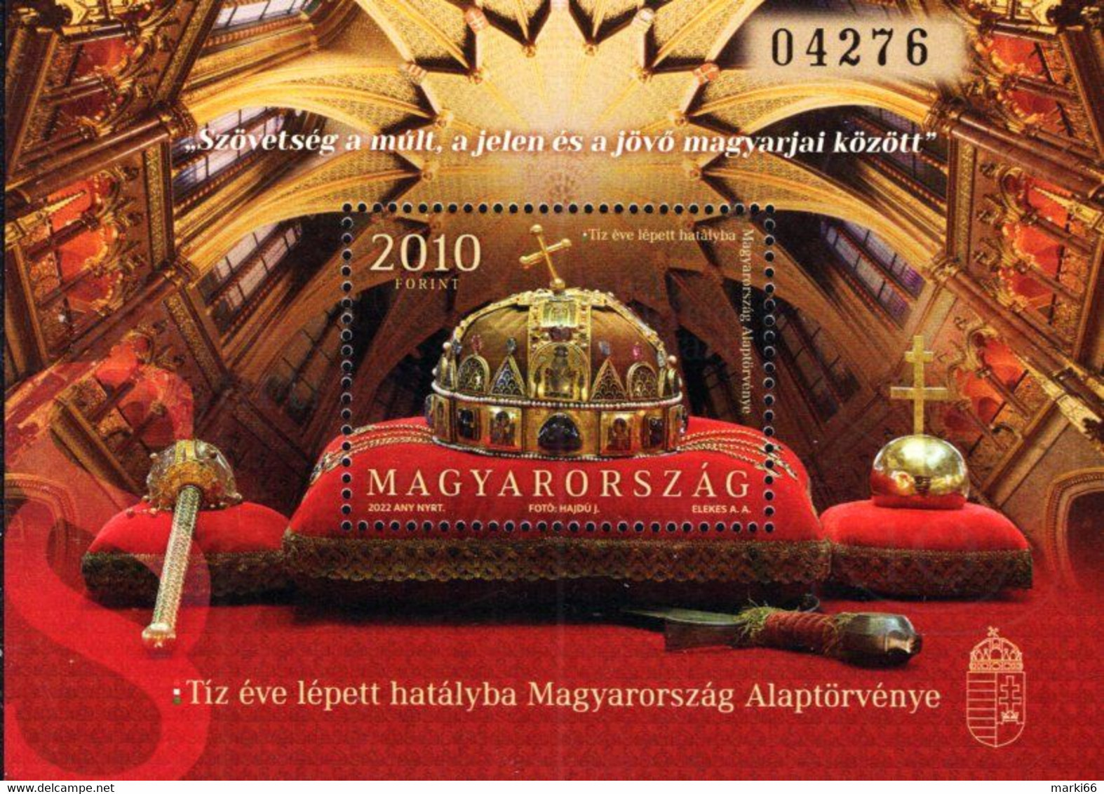 Hungary - 2022 - Fundamental Law Of Hungary - Coronation Insignia - Mint Souvenir Sheet - Nuevos