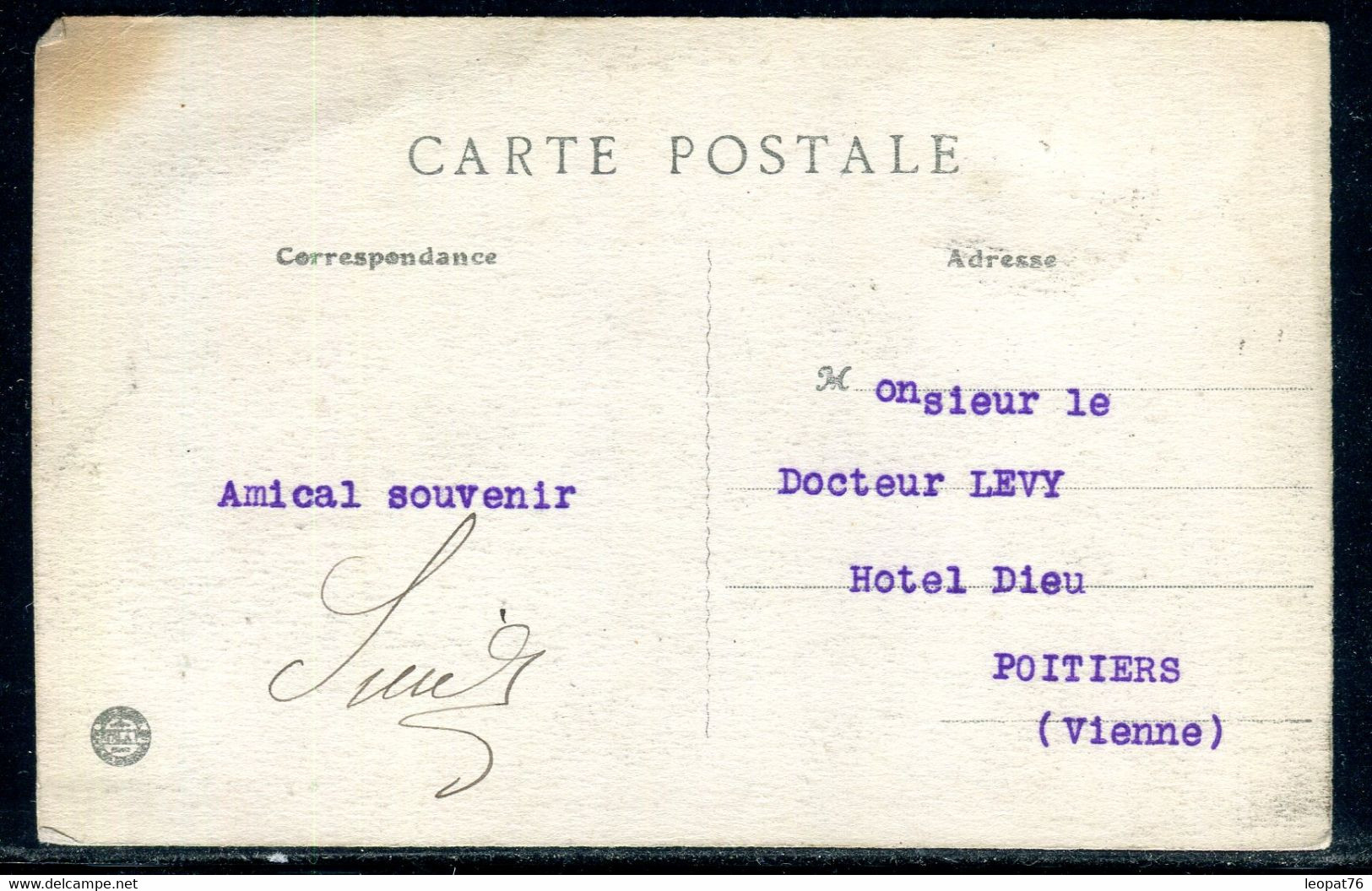 Belgique - Oblitération Ste Adresse Poste Belge Sur Carte Postale En 1916 Pour Poitiers - S 45 - Altri & Non Classificati