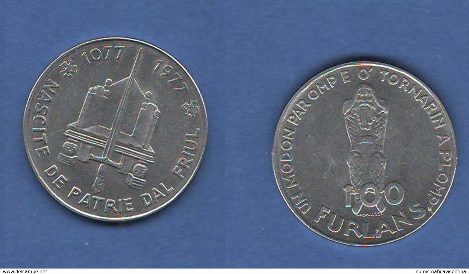 Moneta Succedanea Friuli Coin Token Italia 100 Furlans 1977 Friuli Earthquake Emergency Money Italie Italie - Autres & Non Classés