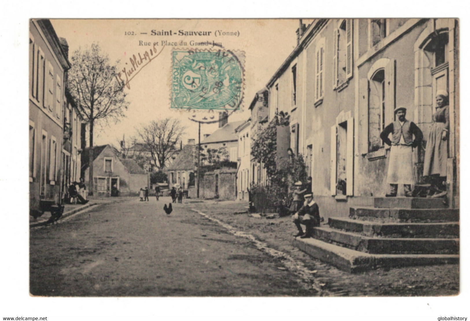 DH1098 - Dep.89 - SAINT SAUVEUR - RUE Et PLACE DU GRAND JOU - Saint Sauveur En Puisaye