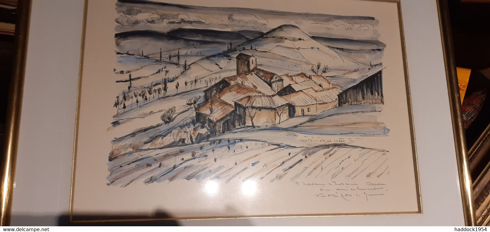 Paysage Et Village GASTON VENTRILLON Dit LE JEUNE - Aquarelles