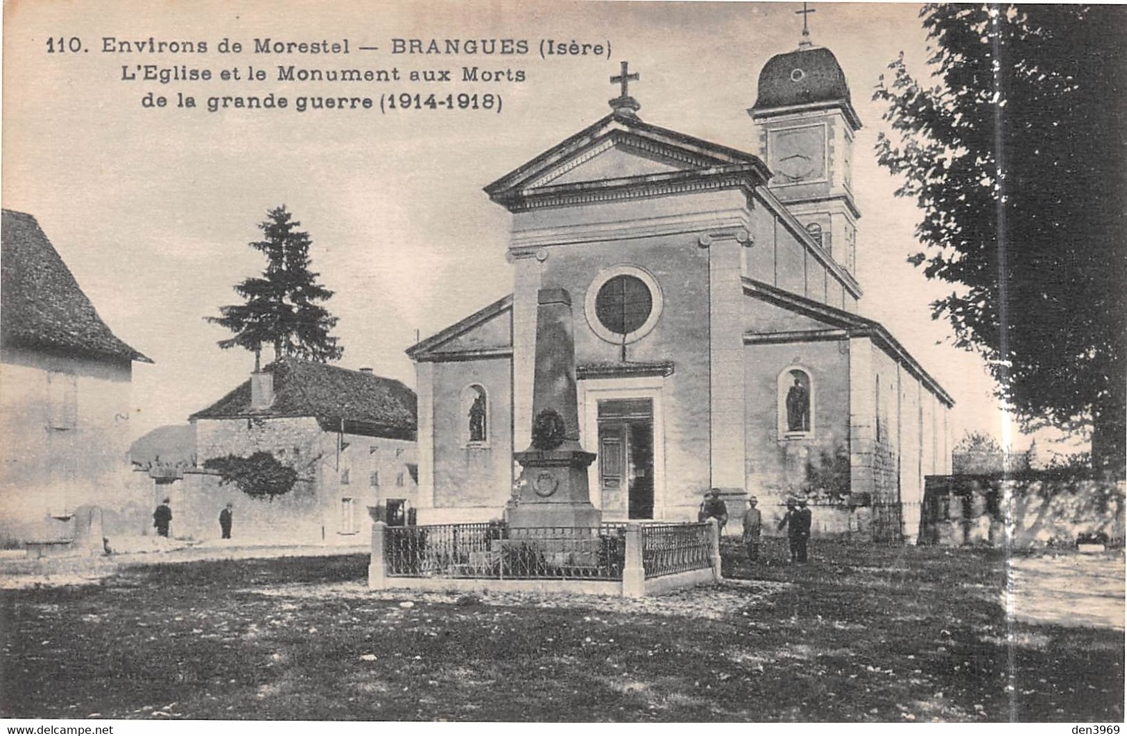 BRANGUES (Isère) - L'Eglise Et Le Monument Aux Morts De La Grande Guerre (1914-1918) - Environs De Morestel - Brangues