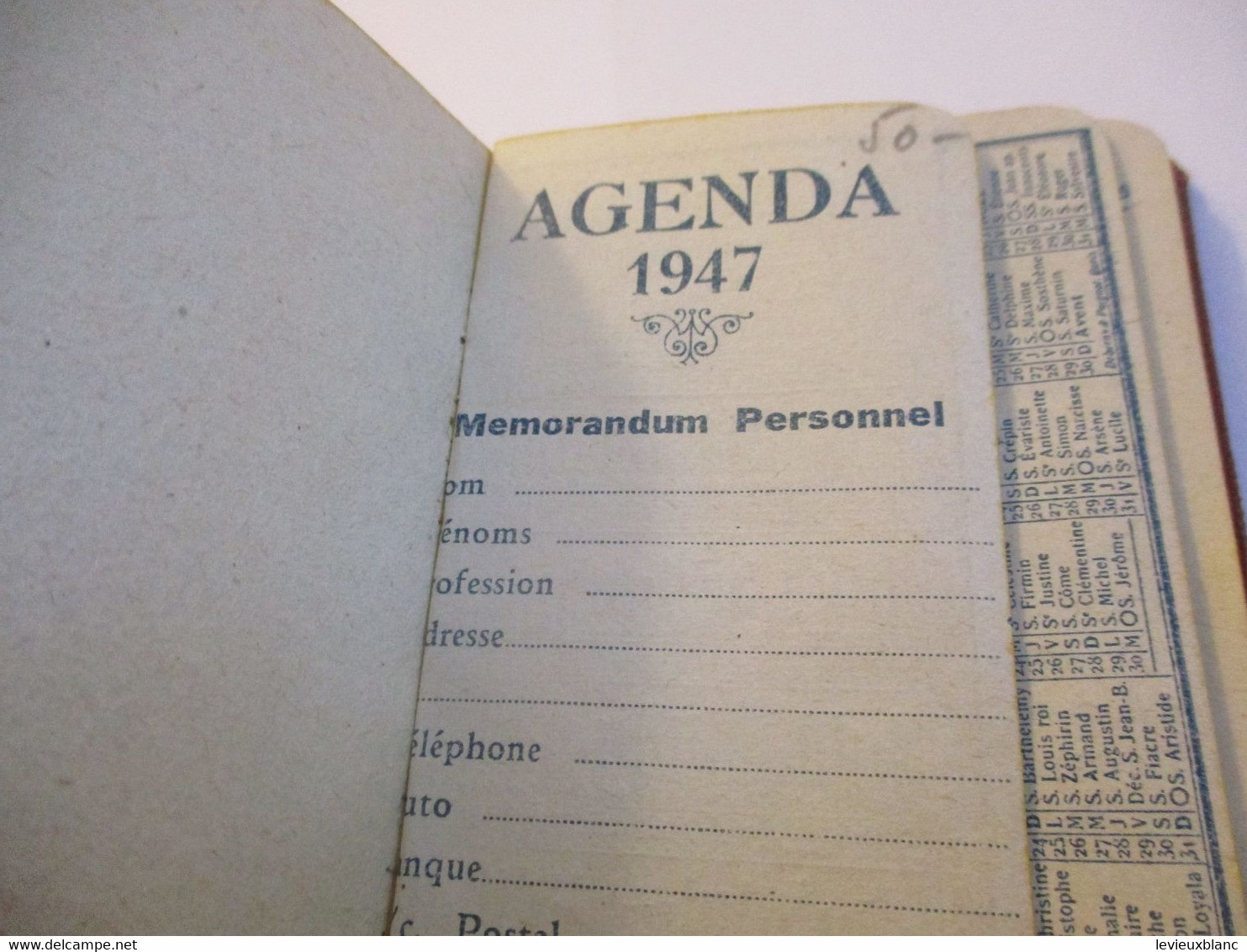 2 Petits Agendas Usagés /en L'état/  1945 - 1947       CAL501 - Petit Format : 1941-60