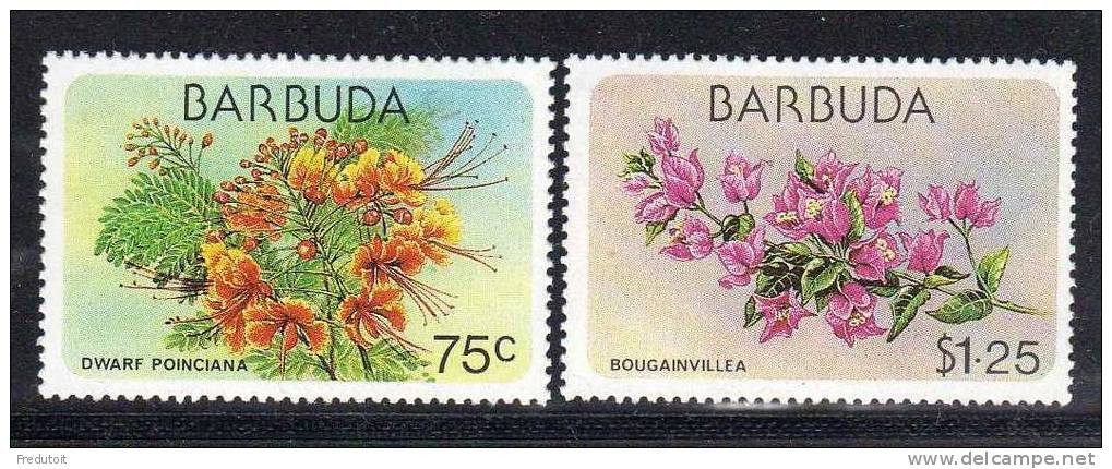 BARBUDA  N°409+411 ** (1978) FLEURS - Barbuda (...-1981)