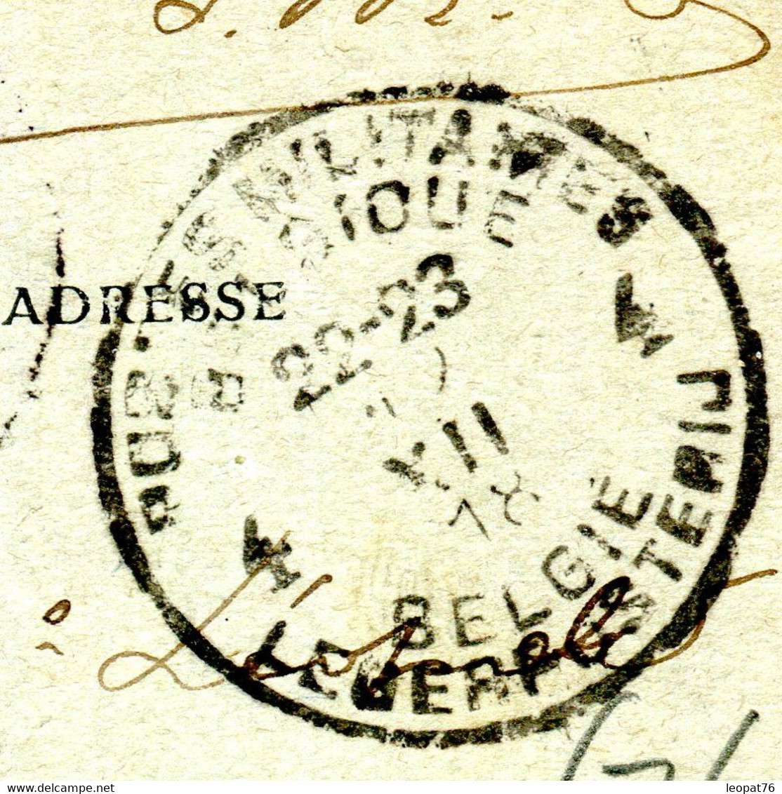 Belgique - Oblitération Poste Militaire Belge Sur Carte Postale En FM En 1918 Pour La Belgique  - S 72 - Belgische Armee