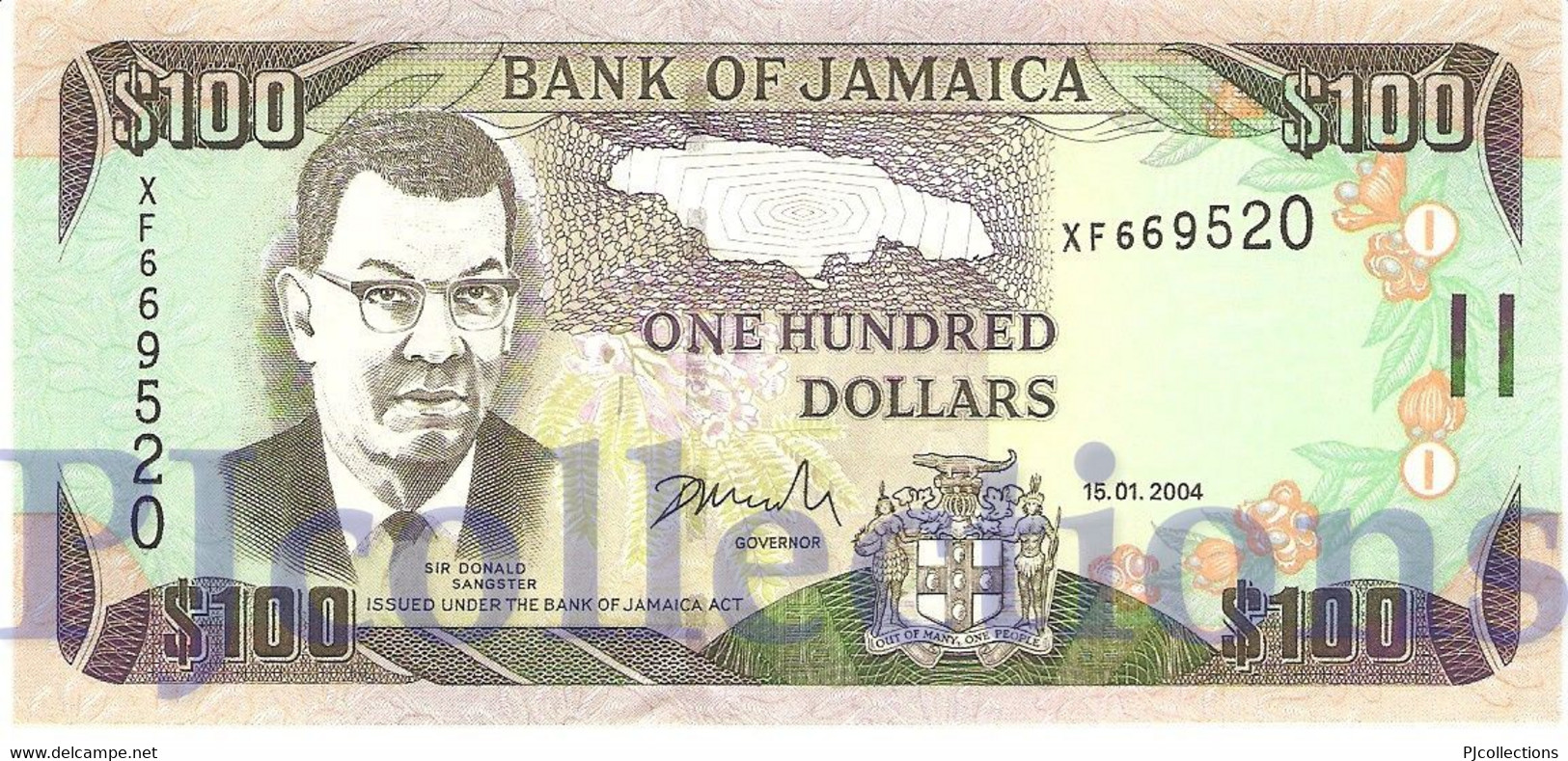 JAMAICA 100 DOLLARS 2004 PICK 80d UNC - Jamaique