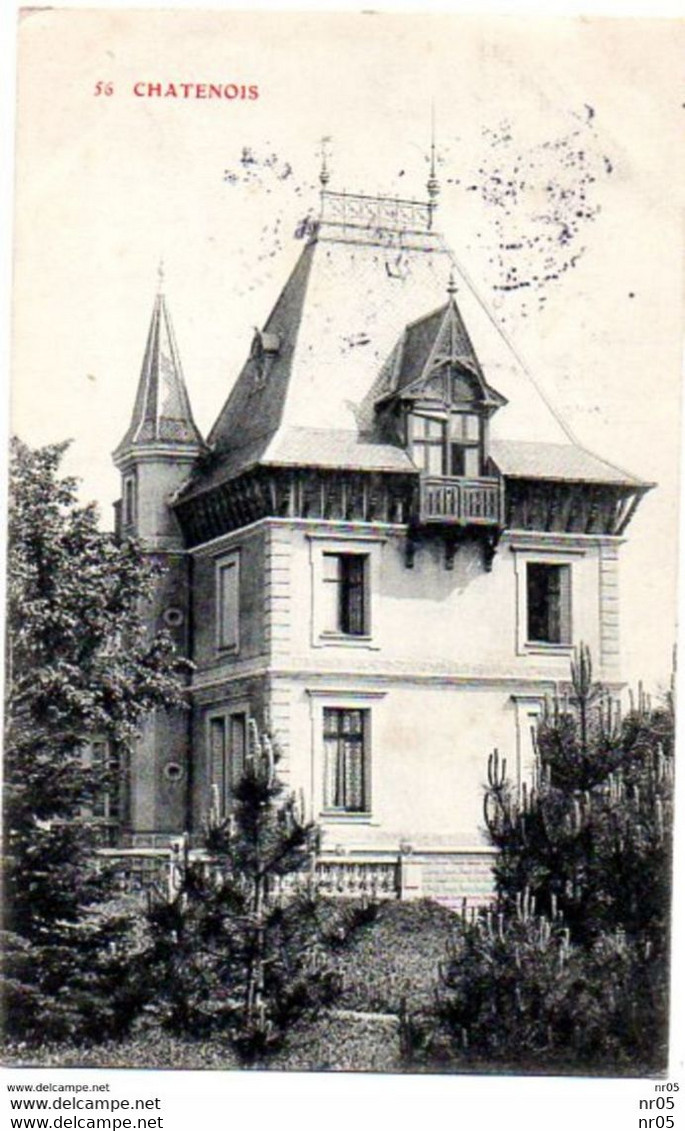 90 - CHATENOIS ( Territoire Belfort  )- Le Chalet Vermot - Cachet Postal "Chaumont - Haute Marne " 1904 Barbier Bourquin - Châtenois-les-Forges