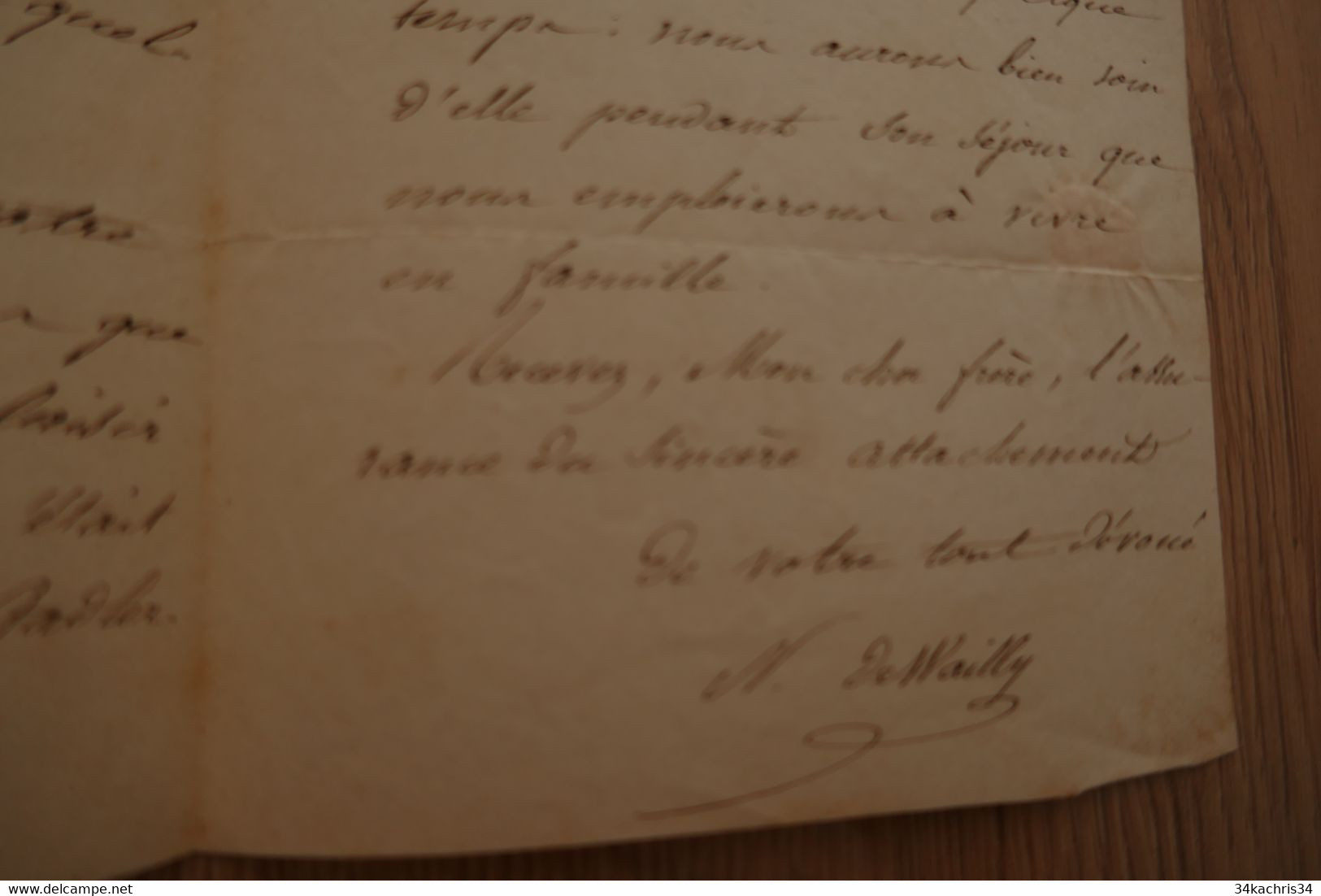 LAS Autographe Natalis DE Wailly 1805/1886) Mézières Paris Historien Archiviste 1833 à Gouzot Personnelle - Sonstige & Ohne Zuordnung
