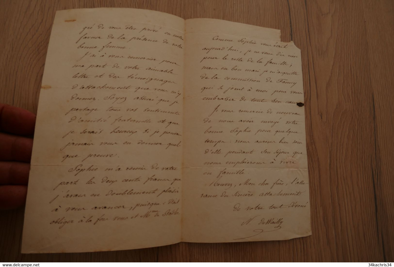 LAS Autographe Natalis DE Wailly 1805/1886) Mézières Paris Historien Archiviste 1833 à Gouzot Personnelle - Autres & Non Classés