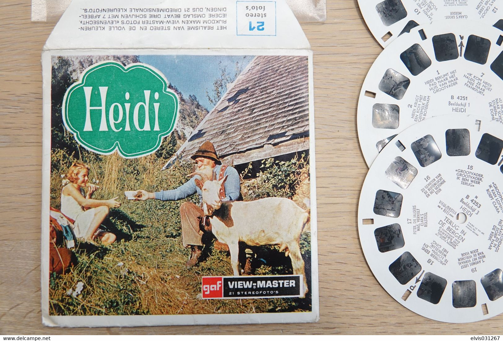 VIEW-MASTER Vintage Reels : GAF - Heidi - Original 19xx - Reels - Viewmaster - Stereoviewer - Visionneuses Stéréoscopiques