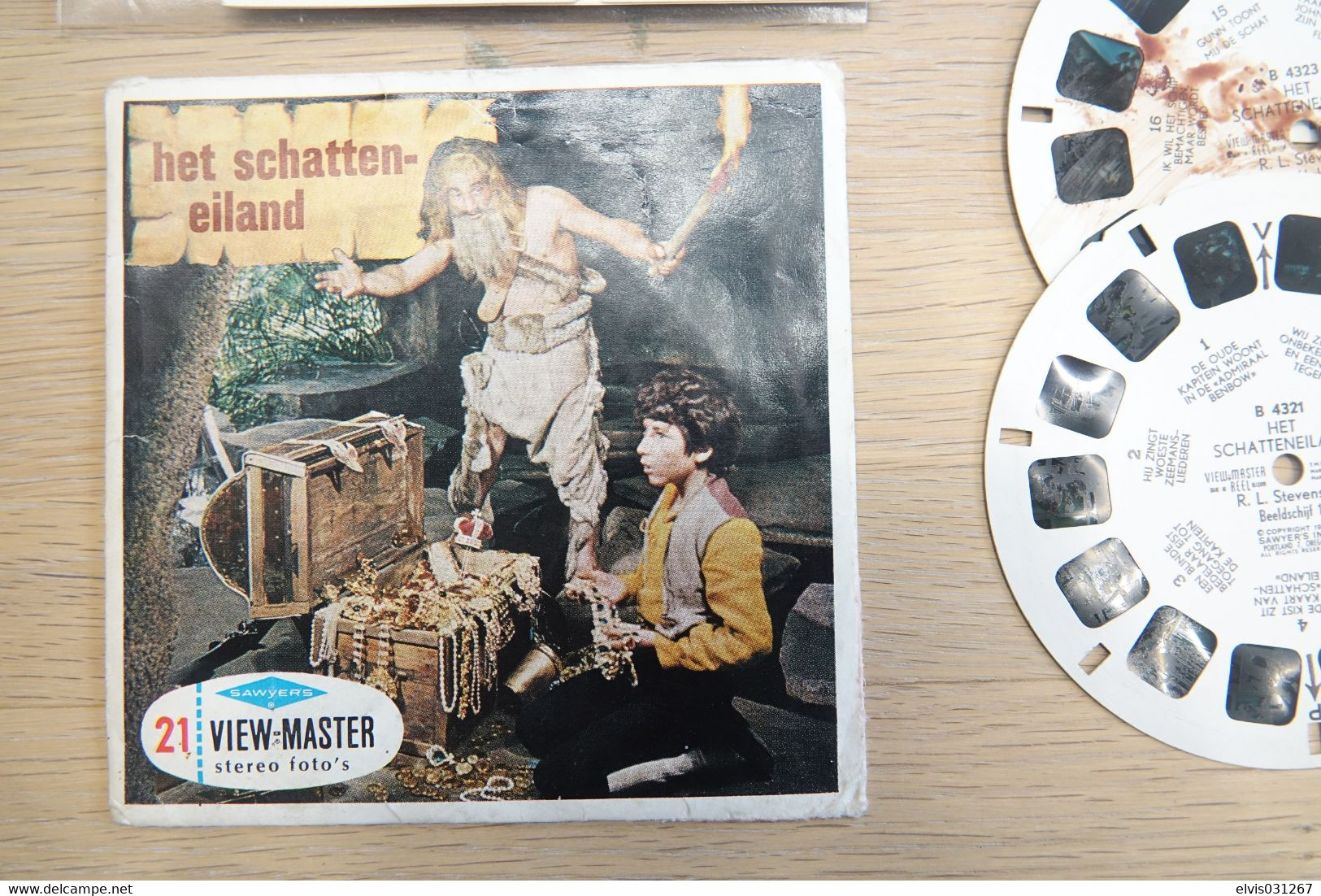 VIEW-MASTER Vintage Reels : GAF - Het Schatteneiland - L'Ile Au Tresor - Original - Reels - Viewmaster - Stereoviewer - Visionneuses Stéréoscopiques