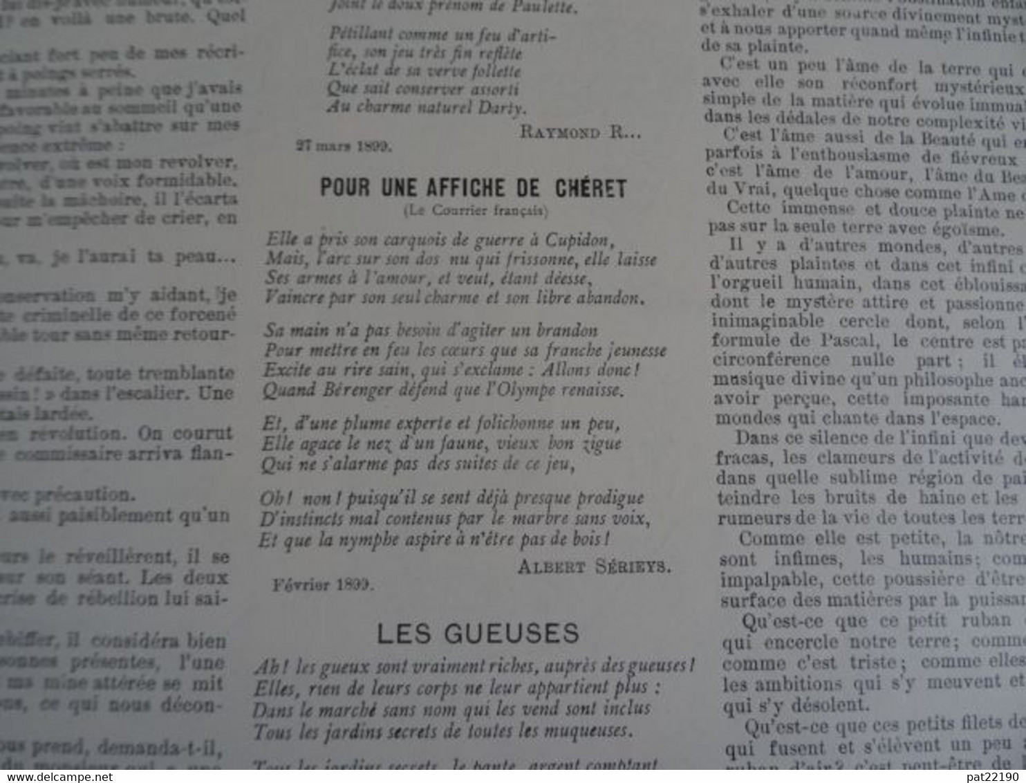 Revue le courrier Français 1899 Willette  Menu diner poule au pot Chez Laurent escrime ivrognerie Russie