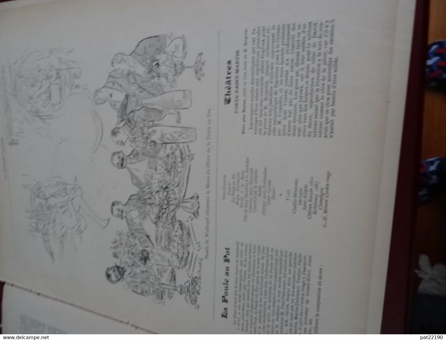 Revue le courrier Français 1899 Willette  Menu diner poule au pot Chez Laurent escrime ivrognerie Russie