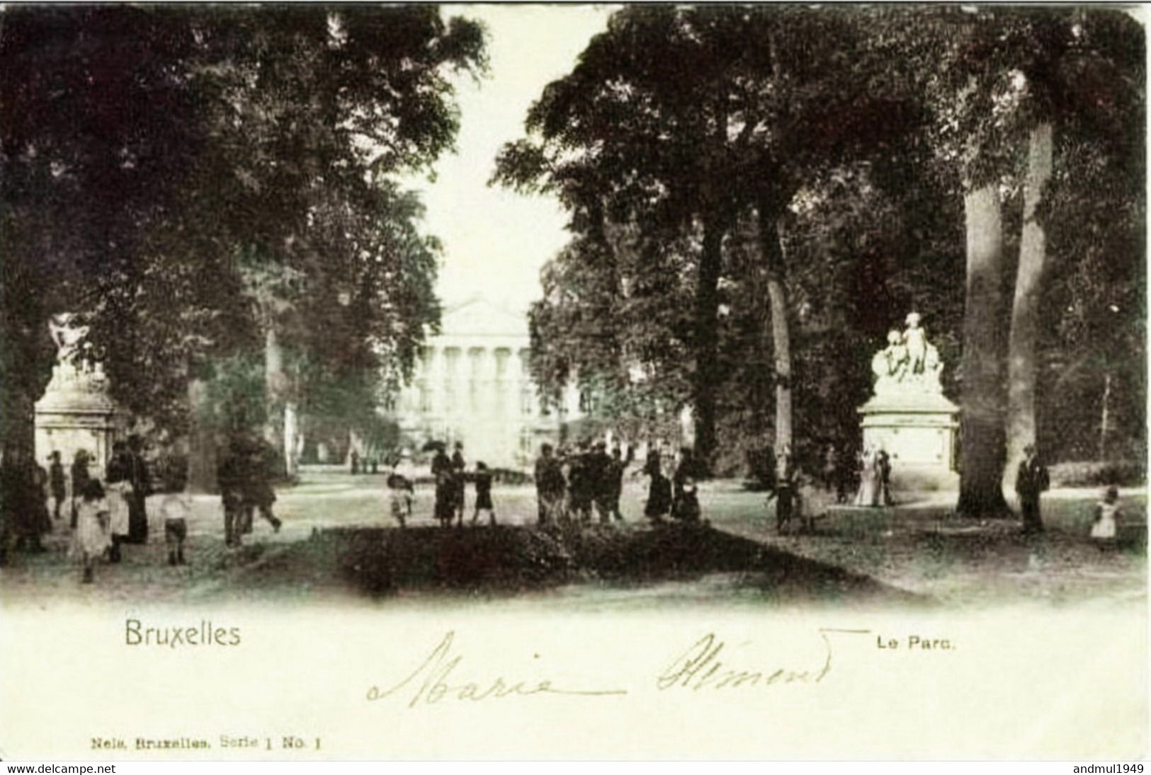 BRUXELLES - Le Parc - Oblitération De 1901 - Nels, Série 1, N° 1 - Forêts, Parcs, Jardins