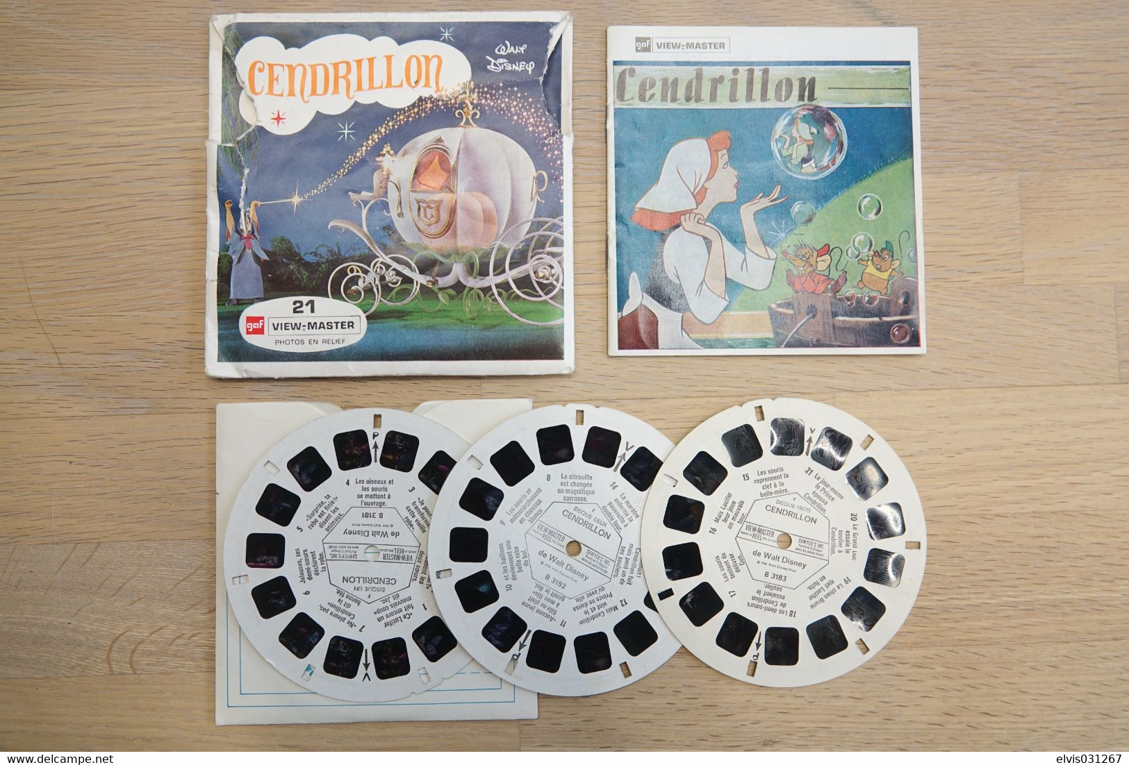 VIEW-MASTER Vintage Reels : GAF - Cendrillon - Original - Reels - Viewmaster - Stereoviewer - Visionneuses Stéréoscopiques