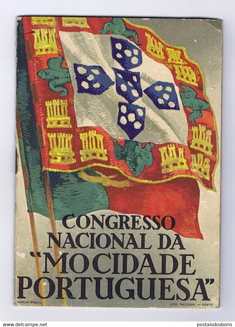 P37_I) Portugal Raro CONGRESSO NACIONAL DA MOCIDADE PORTUGUESA 1939 XIII ANO DA REVOLUÇÂO NACIONAL Programa Estado Novo - Livres Anciens