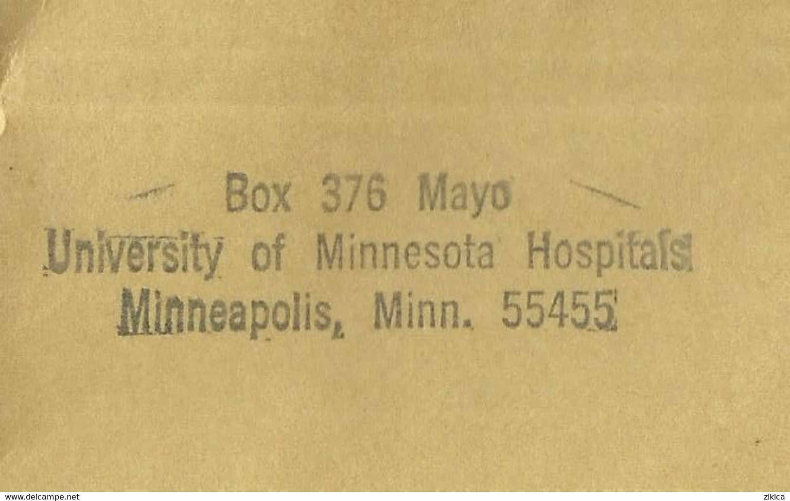 USA-PERFIN - BIG Cover University Of Minnesota Hospitals,Minneapolis Via Belgrade Institute Of Nuclear Sciences - Zähnungen (Perfins)