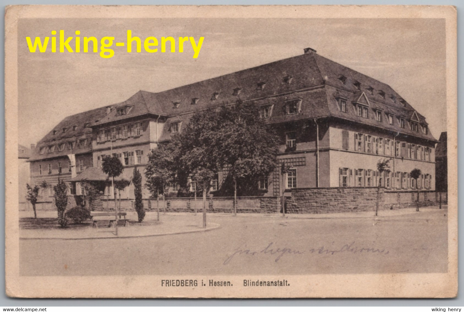 Friedberg - S/w Blindenanstalt 1   Feldpost Mit Stempel Reserve Lazarett Friedberg In Hessen - Friedberg