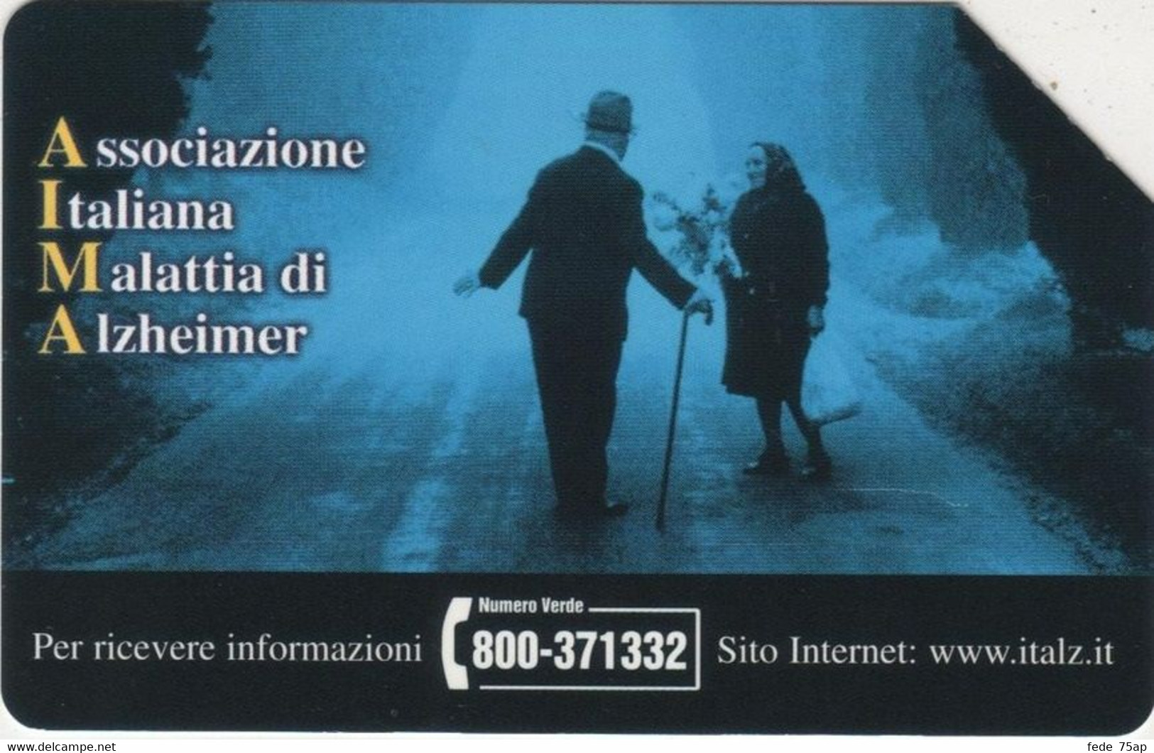 Scheda Telefonica TELECOM ITALIA "GIORNATA MONDIALE DELL' ALZHEIMER" - Catalogo Golden Lira N.1280, Usata - Pubbliche Figurate Ordinarie