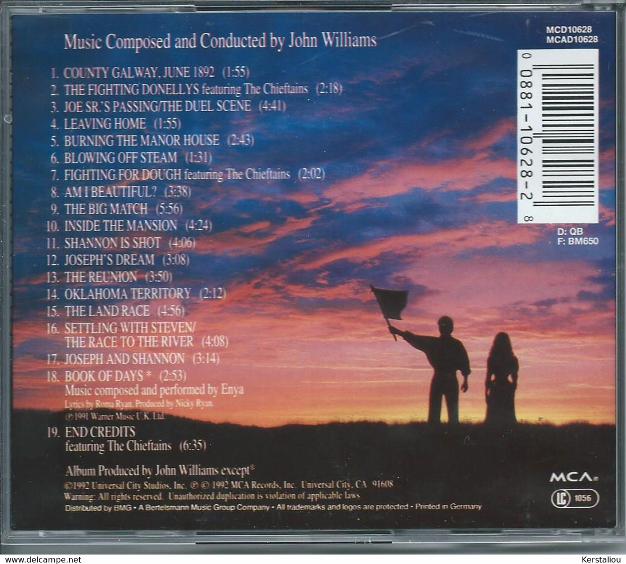 FAR AND AWAY – V.O. Du Film – CD – 1992 – MCA Records – Made In Germany. - Filmmusik
