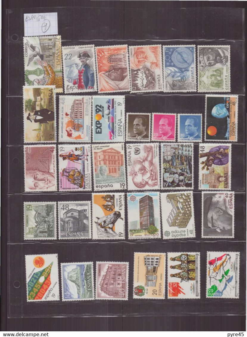 ESPAGNE LOT DE 110 TIMBRES ** ET * TOUTE PERIODE - Collections