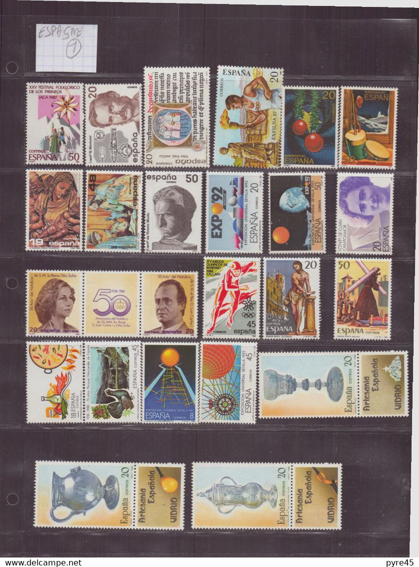 ESPAGNE LOT DE 110 TIMBRES ** ET * TOUTE PERIODE - Collections