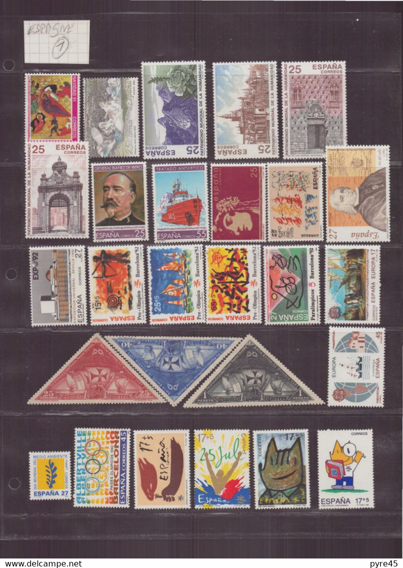 ESPAGNE LOT DE 134 TIMBRES **  TOUTE PERIODE