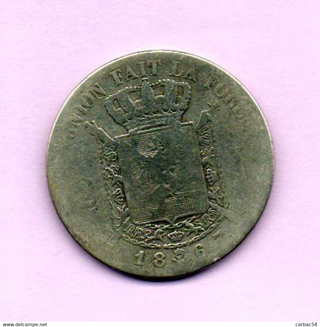 Monnaie Belgique Léopold II  2F    Argent 1867 - 2 Frank
