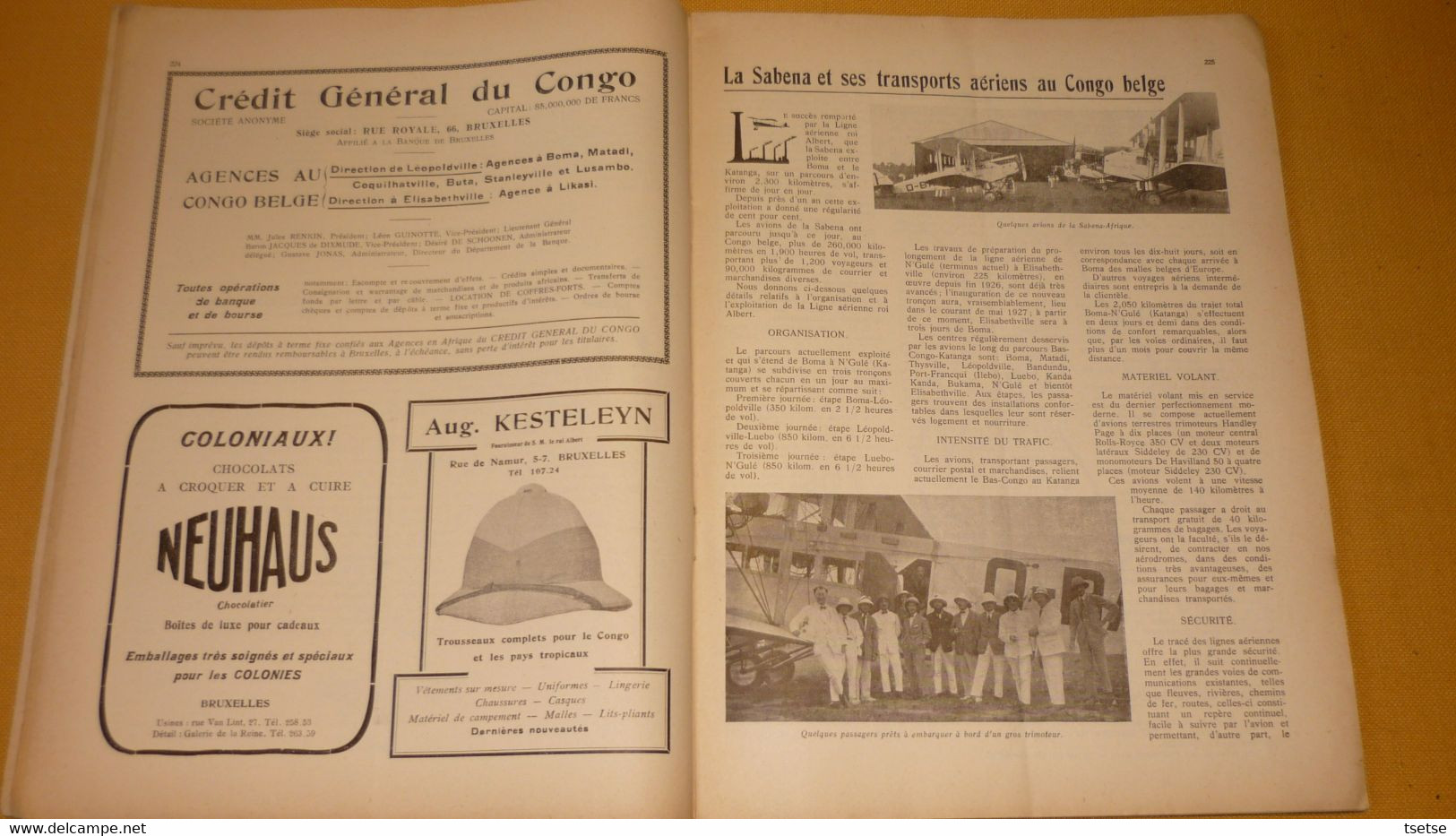 Revue " La Coquète de l'Air " - 1er Mai 1927 / articles pub Sabena , FN , SABCA, Shell