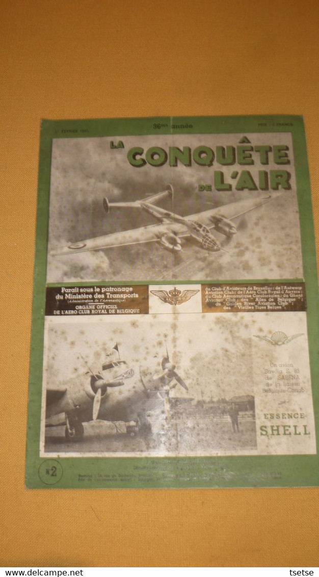 Revue " La Coquète De L'Air " - 1er Février 1940 / Articles Sur La Sabena, Pub : SABCA, Fokker - Sonstige & Ohne Zuordnung