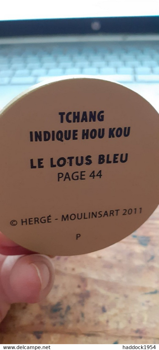 TCHANG Indique HOU KOU TINTIN Le Lotus Bleu HERGE Moulinsart 2011 - Statuettes En Résine