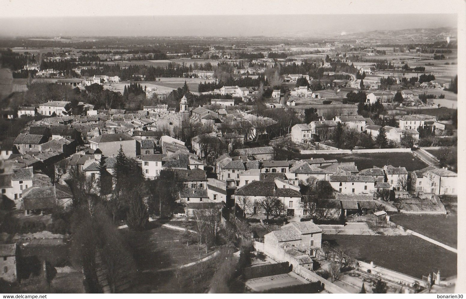 CPSM 84 CAMARET VUE GENERALE AERIENNE - Camaret Sur Aigues