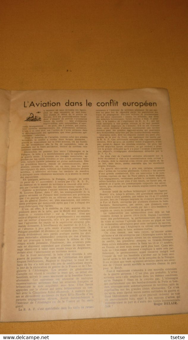 Revue " La Coquète De L'Air " - 1er Novembre 1938 / Articles Et Pub Sabena , SABCA, Junkers, Hispano-Suza - Autres & Non Classés