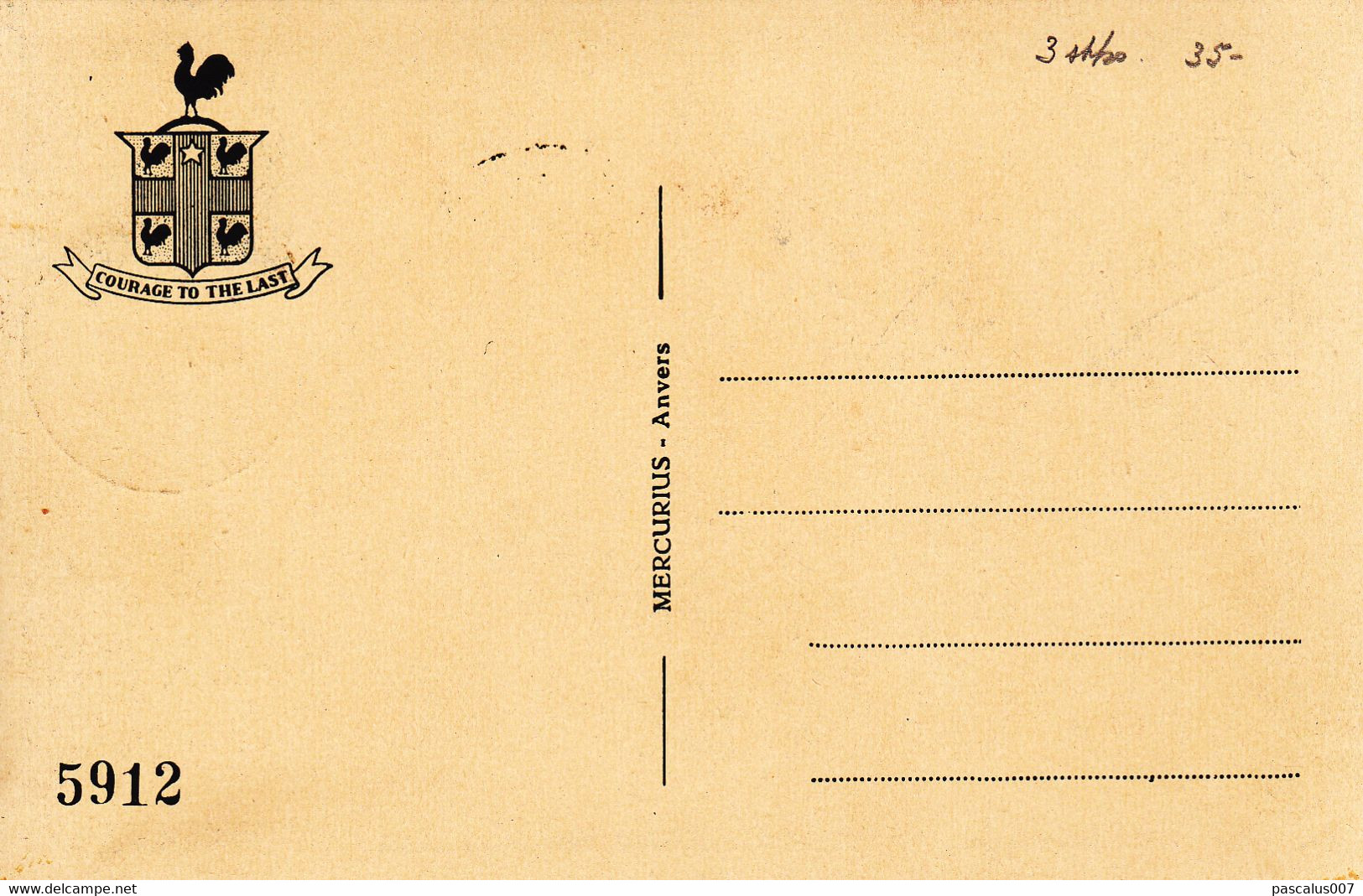 B01-400 Entier Postal - Carte Paquebot Diamant 1846 - Souvenir Maximum  Du Centenaire Ostende - Douvres - Cob 727 - 1934-1951