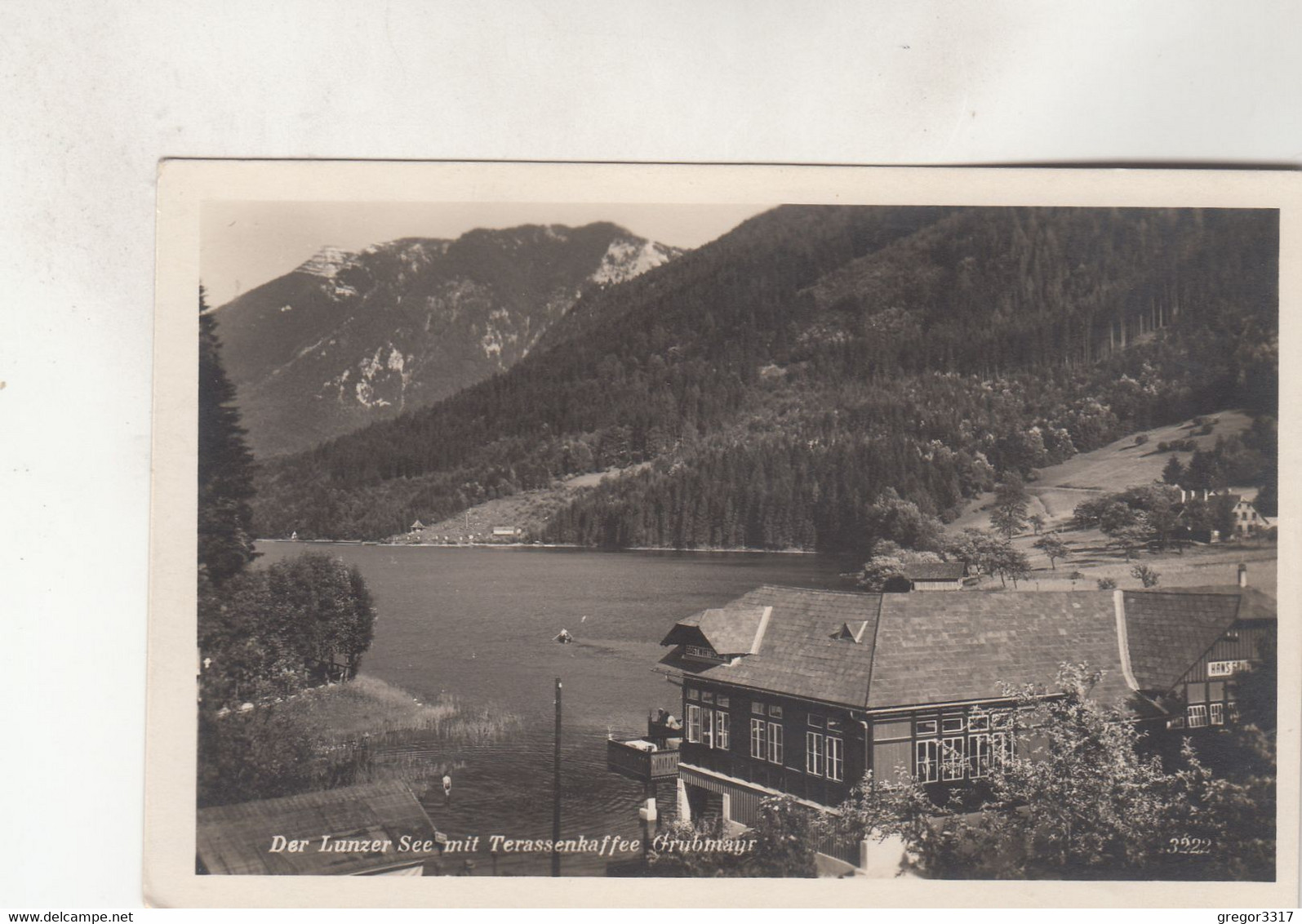 B7250) Der LUNZER SEE - Mit Terassenkaffee GRUBMAYR - Lunzersee - ALT 1932 - Lunz Am See